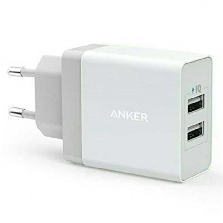 شارژر دیواری انکر مدل A2021L21 به همراه کابل Micro USB Anker A2021L21 AVJ PowerPort Plus2 Wall Charger